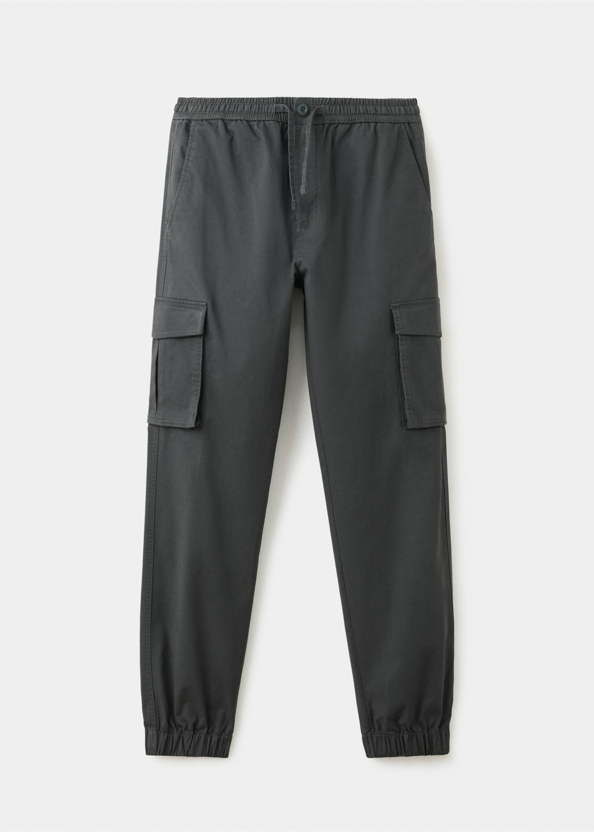 Calças jogger de estilo cargo - Artigo sem modelo, Cinzento-carvão. Ref: 37073312-00.