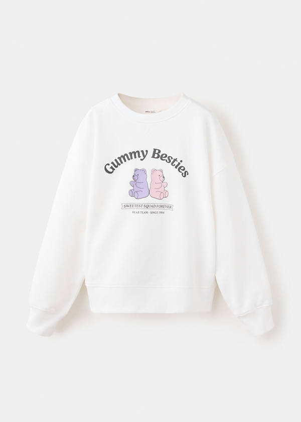 Printed cotton sweatshirt — Off White