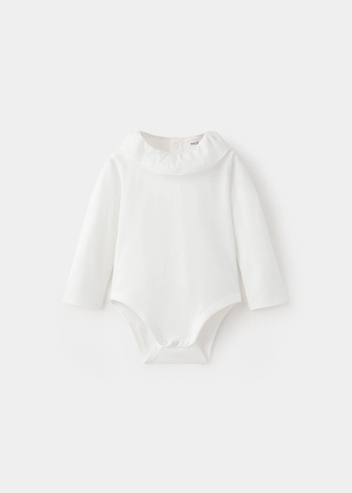 Cotton baby collar playsuit — Off White
