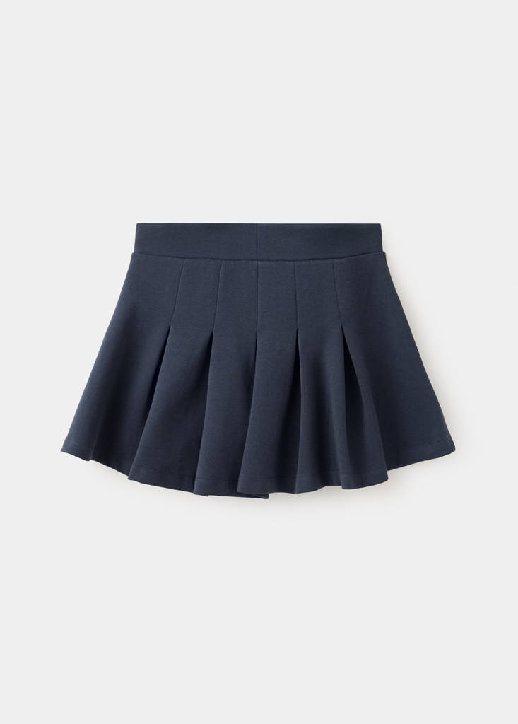 Pleated skirt trousers — Navy