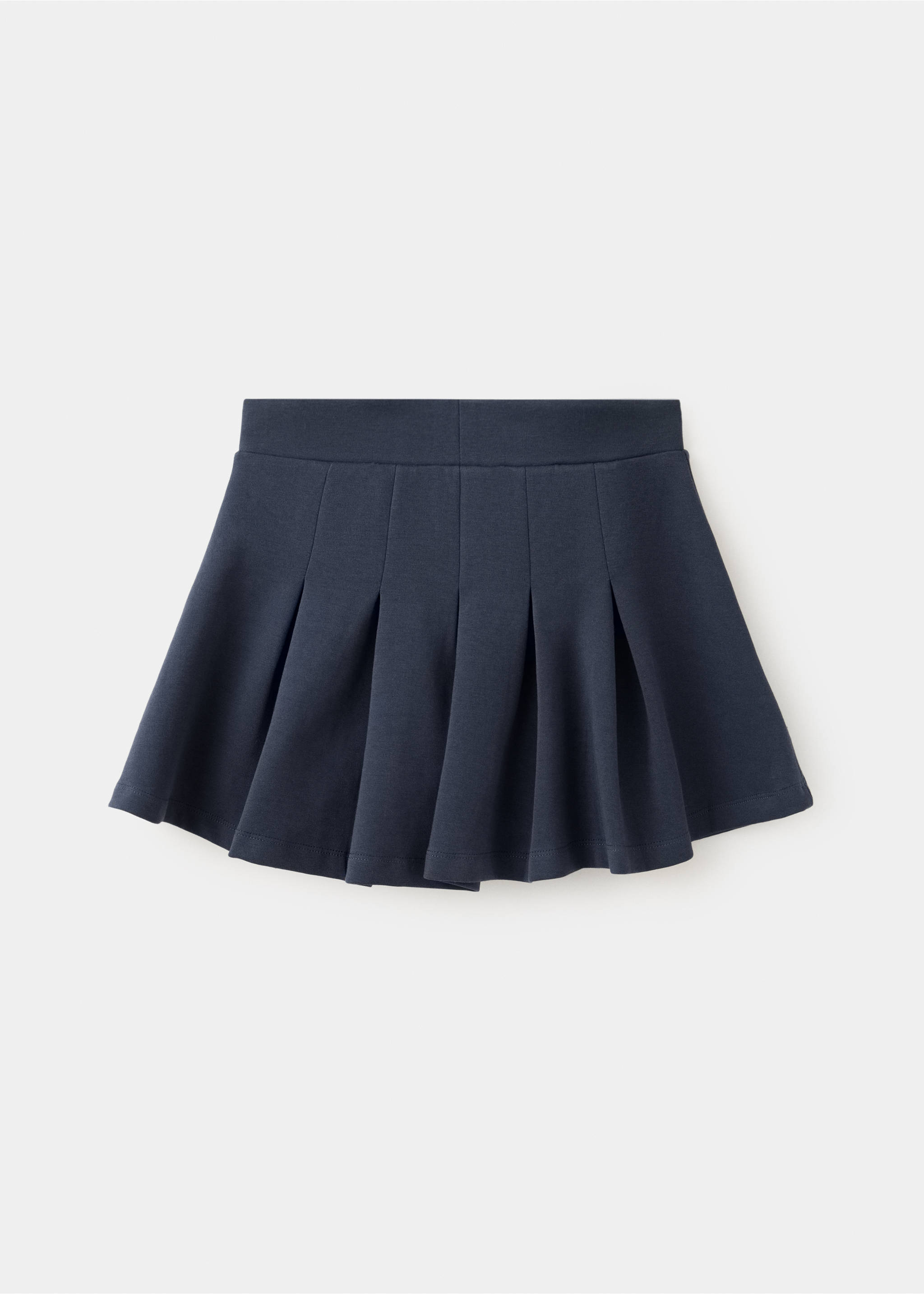 Pleated skirt trousers - Reverse of the article, Navy. Ref: 37073315-00.