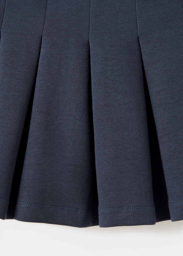 Pleated skirt trousers — Navy