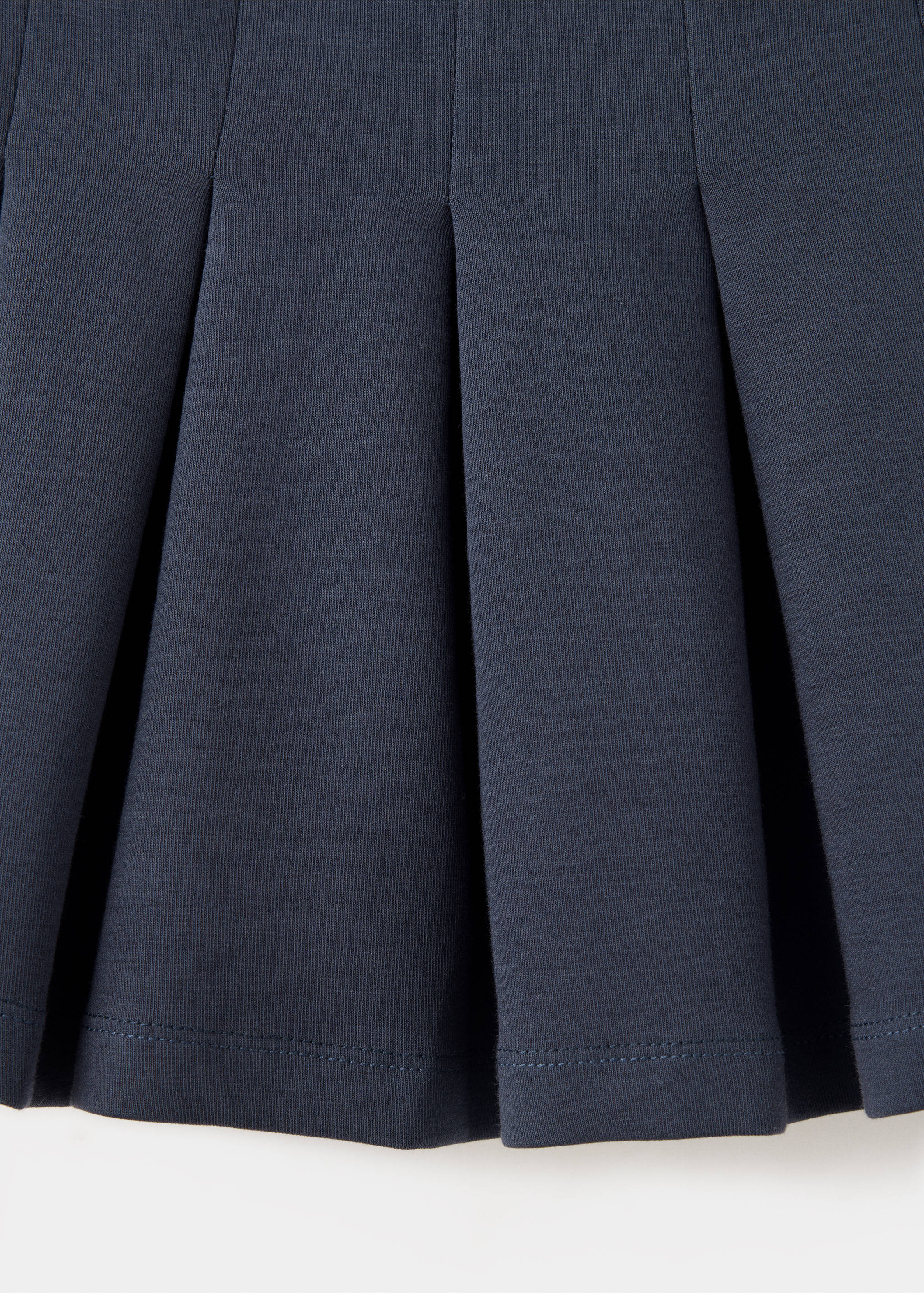 Pleated skirt trousers - Details of the article 8, Navy. Ref: 37073315-00.