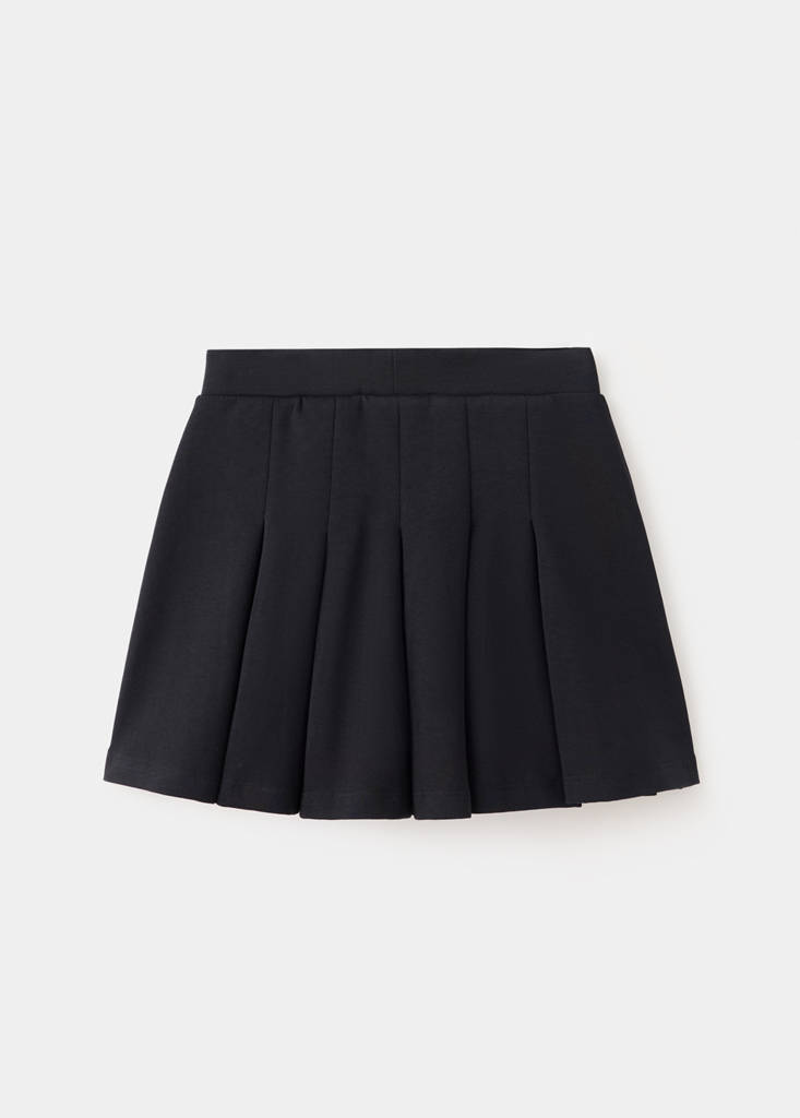 Pleated skirt trousers — Black