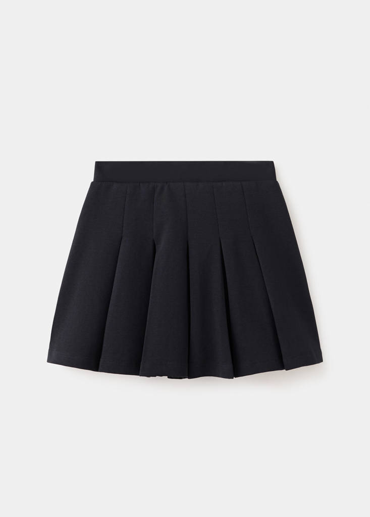 Pleated skirt trousers — Black