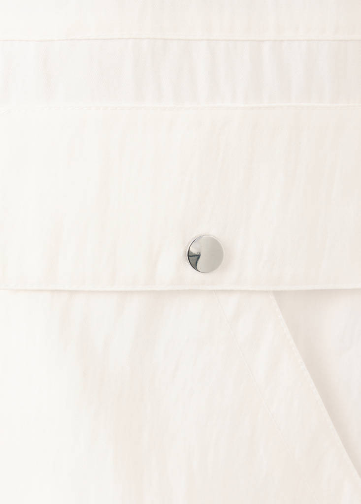 Funnel-neck bomber jacket — White