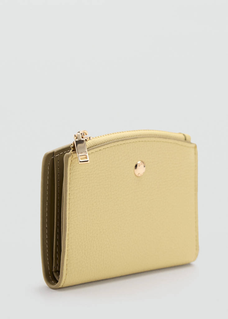Wallet with button flap — Vanilla
