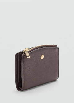 Wallet with button flap — Chocolate 2