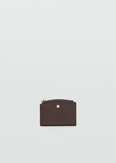 Wallet with button flap — Chocolate 1