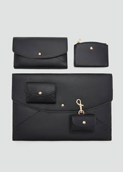 Wallet with button flap — Black 4