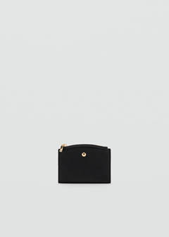 Wallet with button flap — Black 1