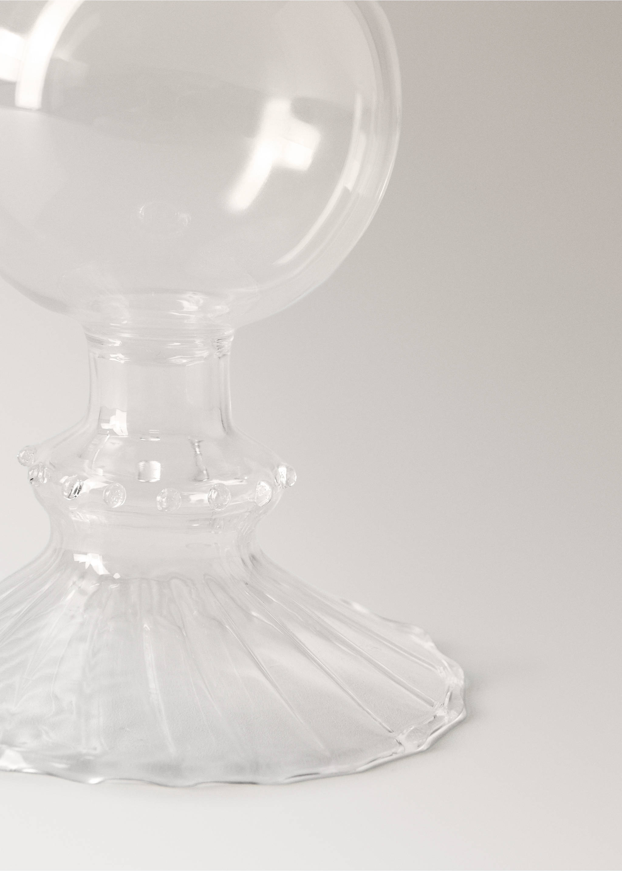 Borosilicate candelabra in a low form - Details of the article 2, Black. Ref: 37073319-00.