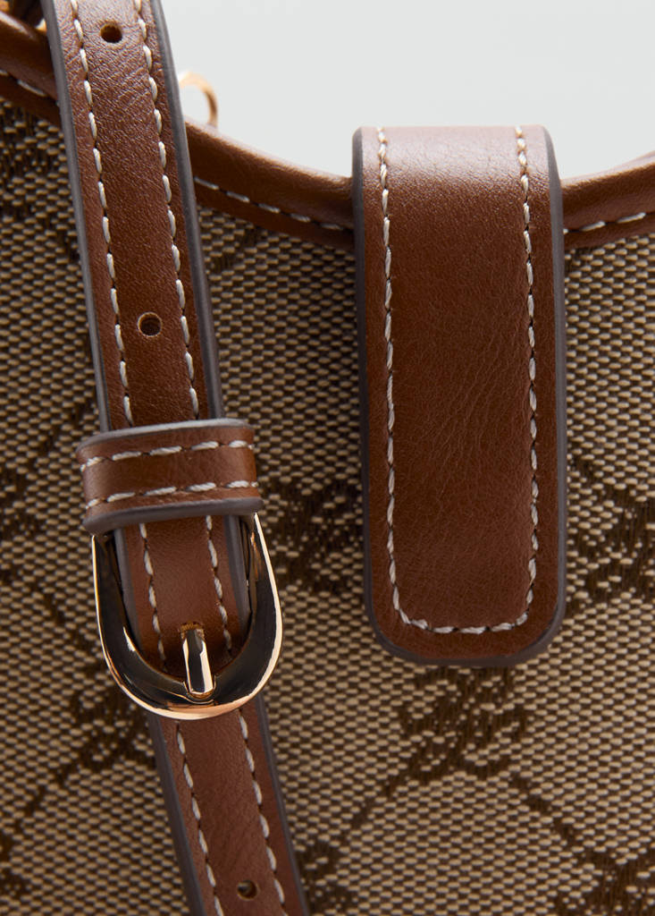 Jacquard logo mobile case — Chocolate