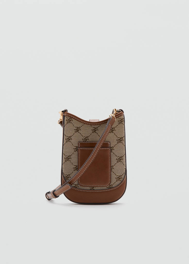 Jacquard logo mobile case — Chocolate