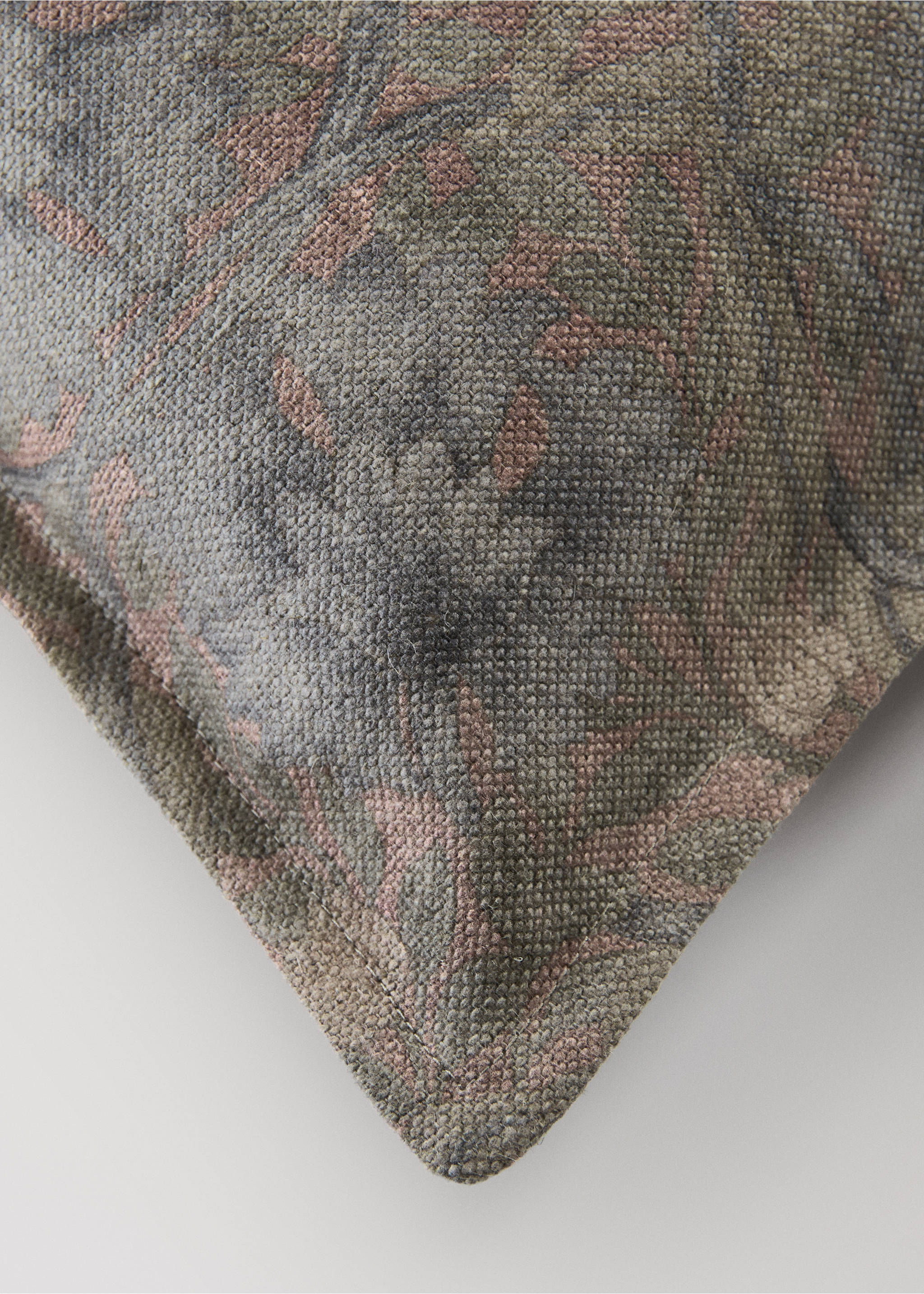 Kissenbezug mit floralem Muster 40x60cm - Detail des Artikels 1, Rosa. Ref: 37073325-00.