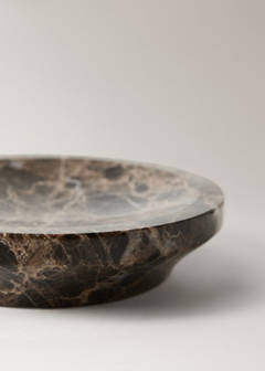 Marble-effect soap dish — Brown 3