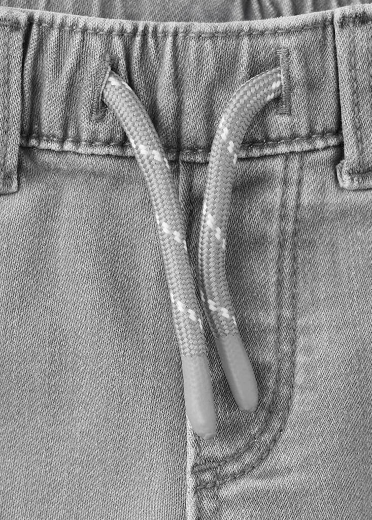 Straight-fit jeans with elastic waist — Denim Grey