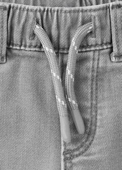 Straight-fit jeans with elastic waist — Denim Grey 2