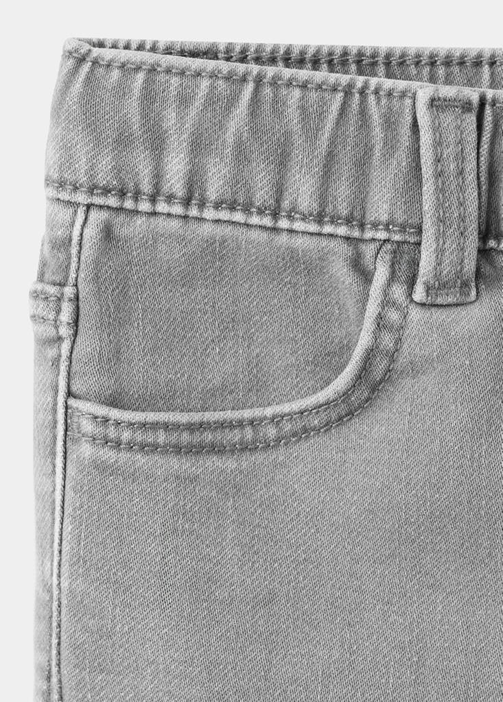Straight-fit jeans with elastic waist — Denim Grey