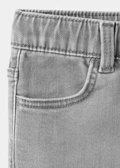 Straight-fit jeans with elastic waist — Denim Grey 4