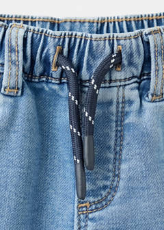 Straight-fit jeans with elastic waist — Medium Blue 2