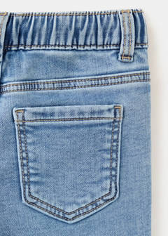 Straight-fit jeans with elastic waist — Medium Blue 4