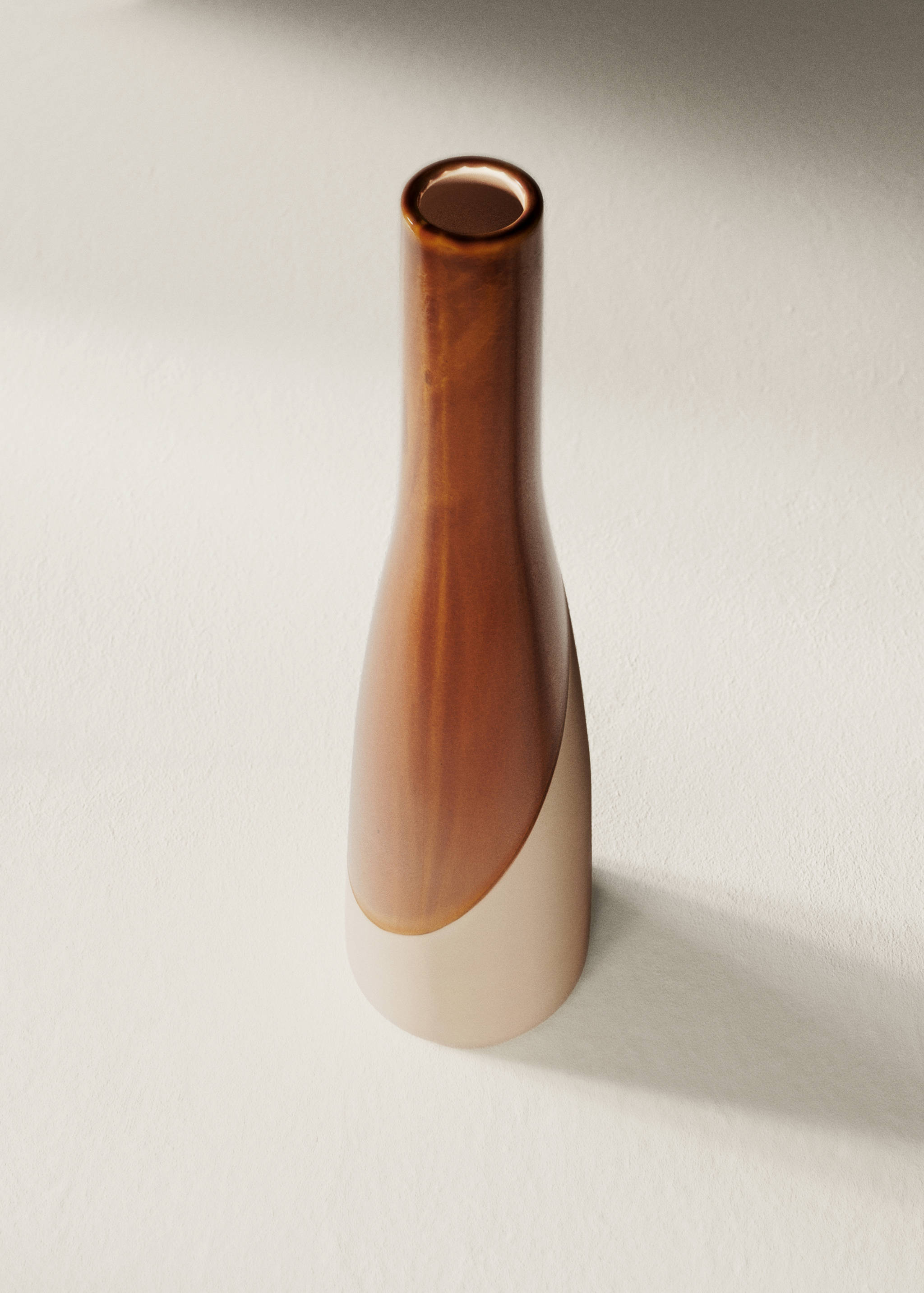100% stoneware bicolour vase - General plane
