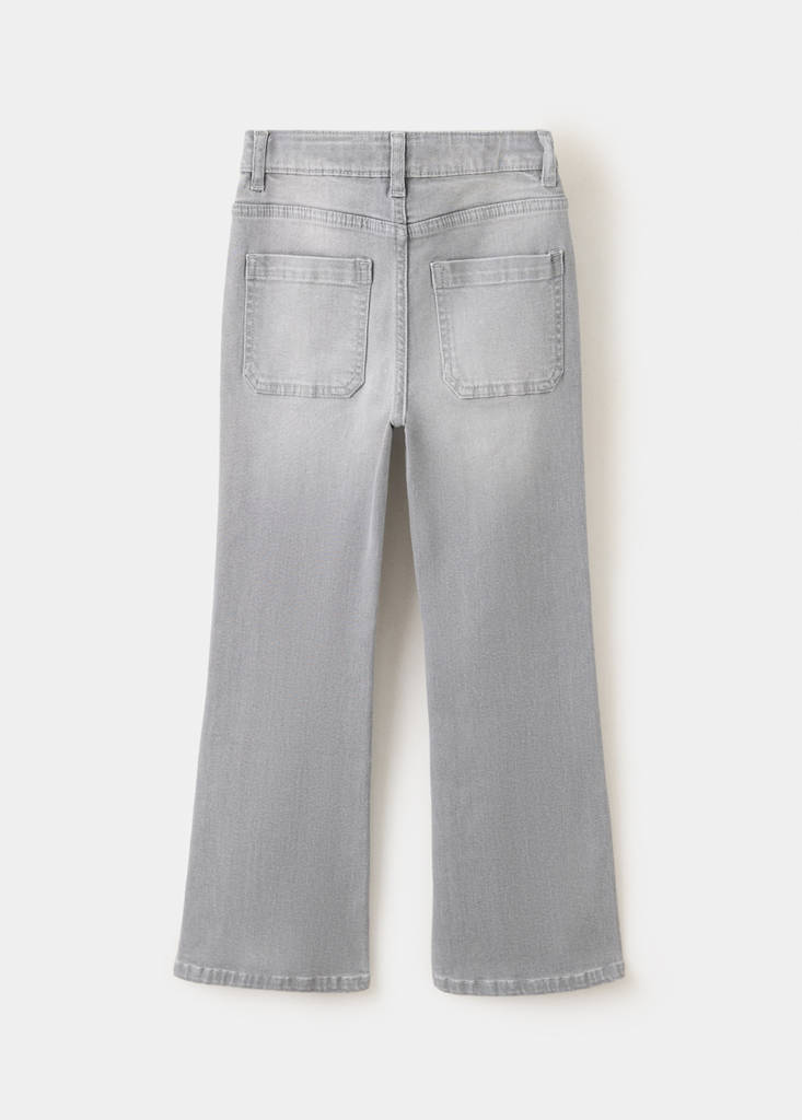 Flared jeans with pocket — Denim Grey