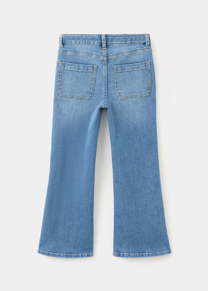 Flared jeans with pocket — Medium Blue