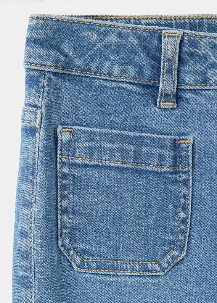 Flared jeans with pocket — Medium Blue