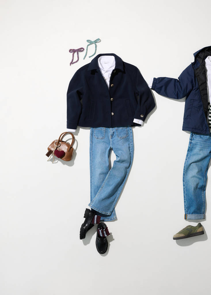 Flared jeans with pocket — Medium Blue