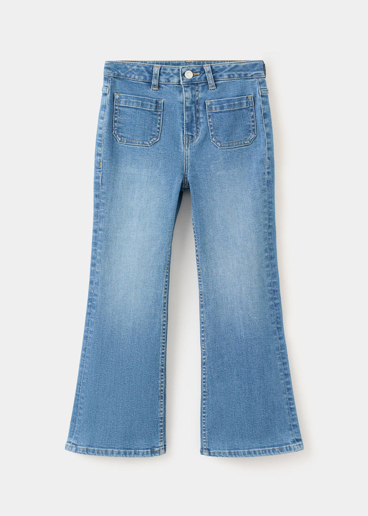 Flared jeans with pocket — Medium Blue