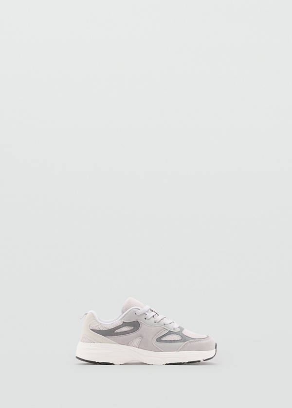 Combined trainers with laces — Grey