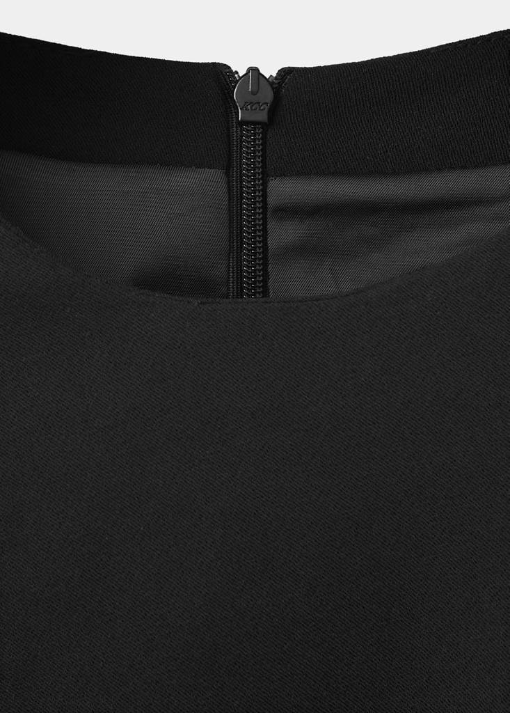 Ruched dress with belt — Black