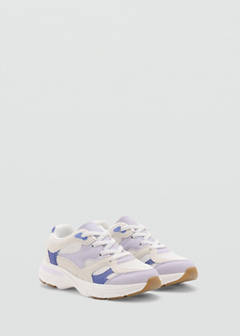 Elastic lace-up trainers — Light/Pastel Purple 2