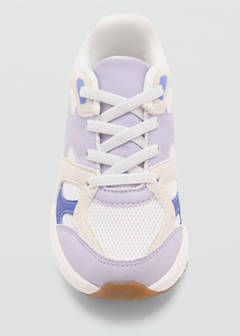 Elastic lace-up trainers — Light/Pastel Purple 4