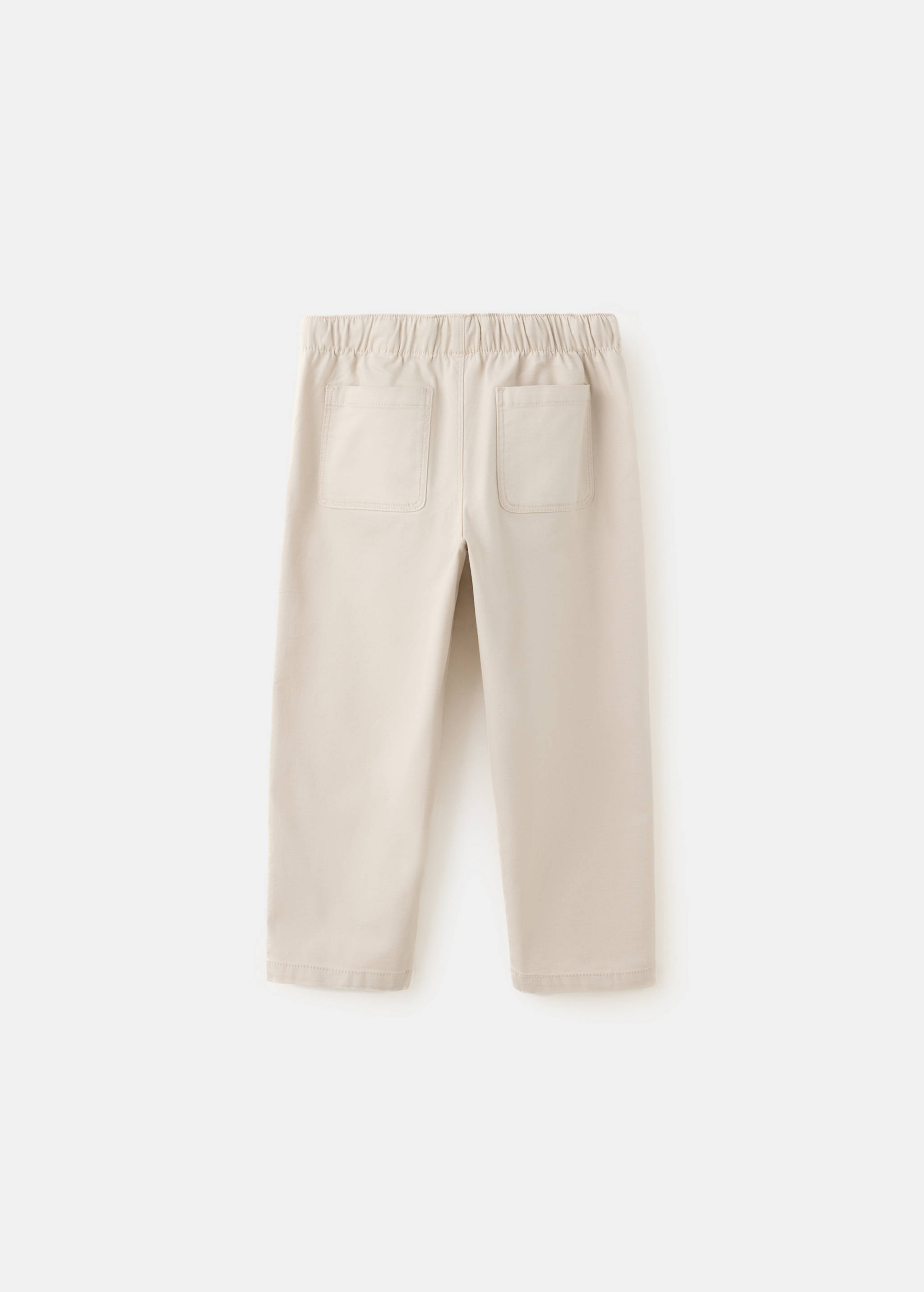 Elastic waist cotton trousers - Reverse of the article