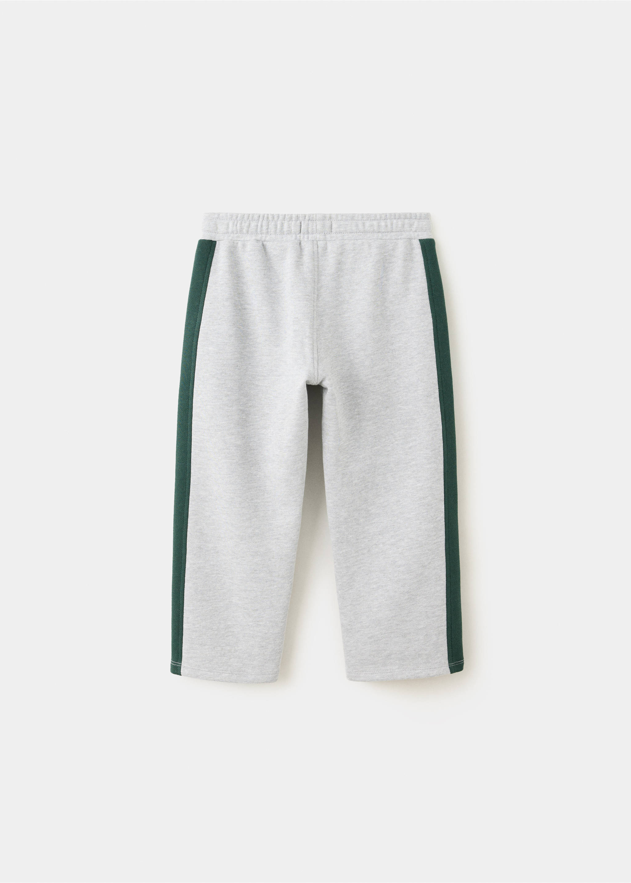 Trousers goodset - Обратная сторона изделия, Меланжевый светло-серый. Ref: 37073877-00.