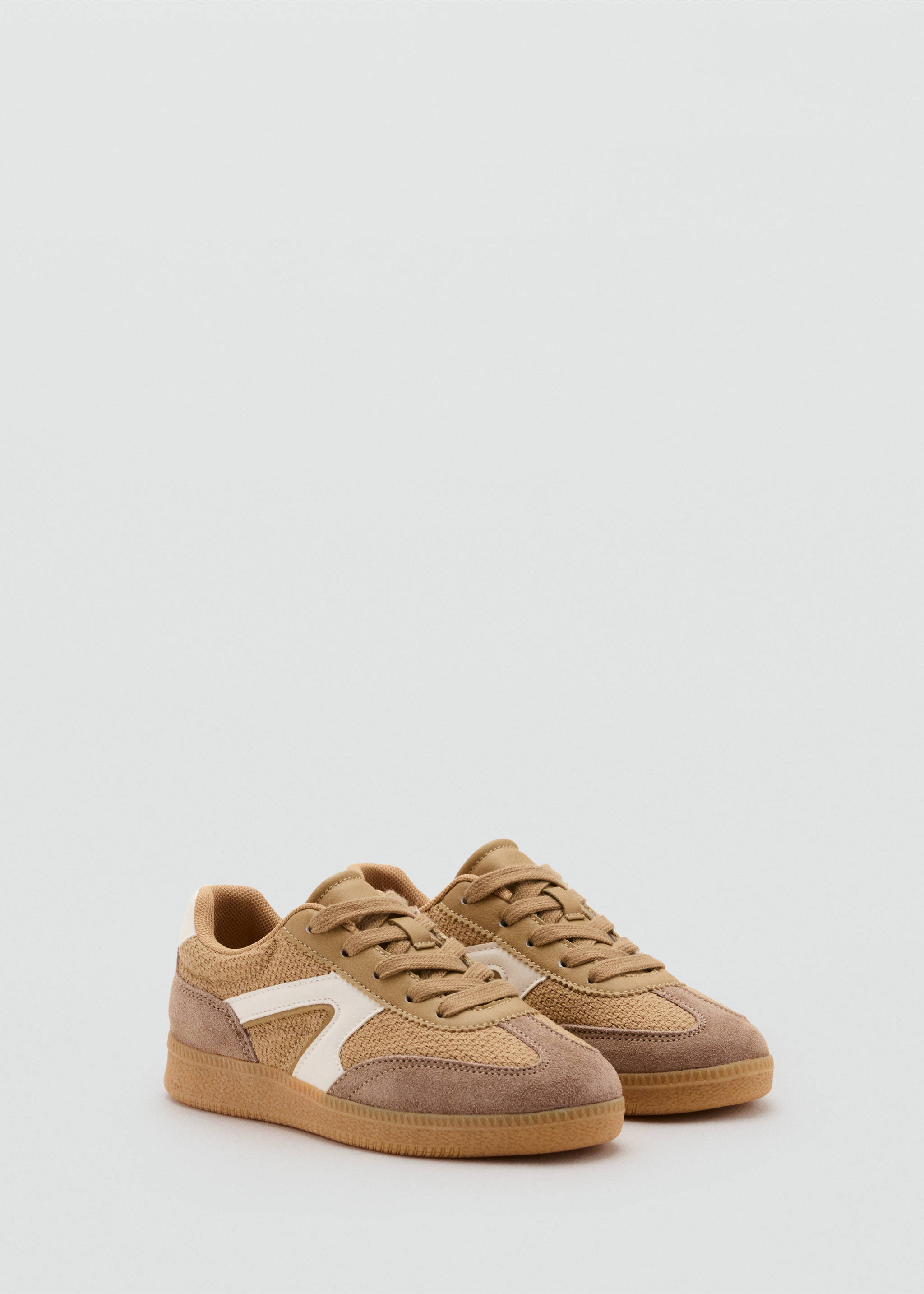 Leather mixed sneakers - Medium plane, Sand. Ref: 37073878-00.
