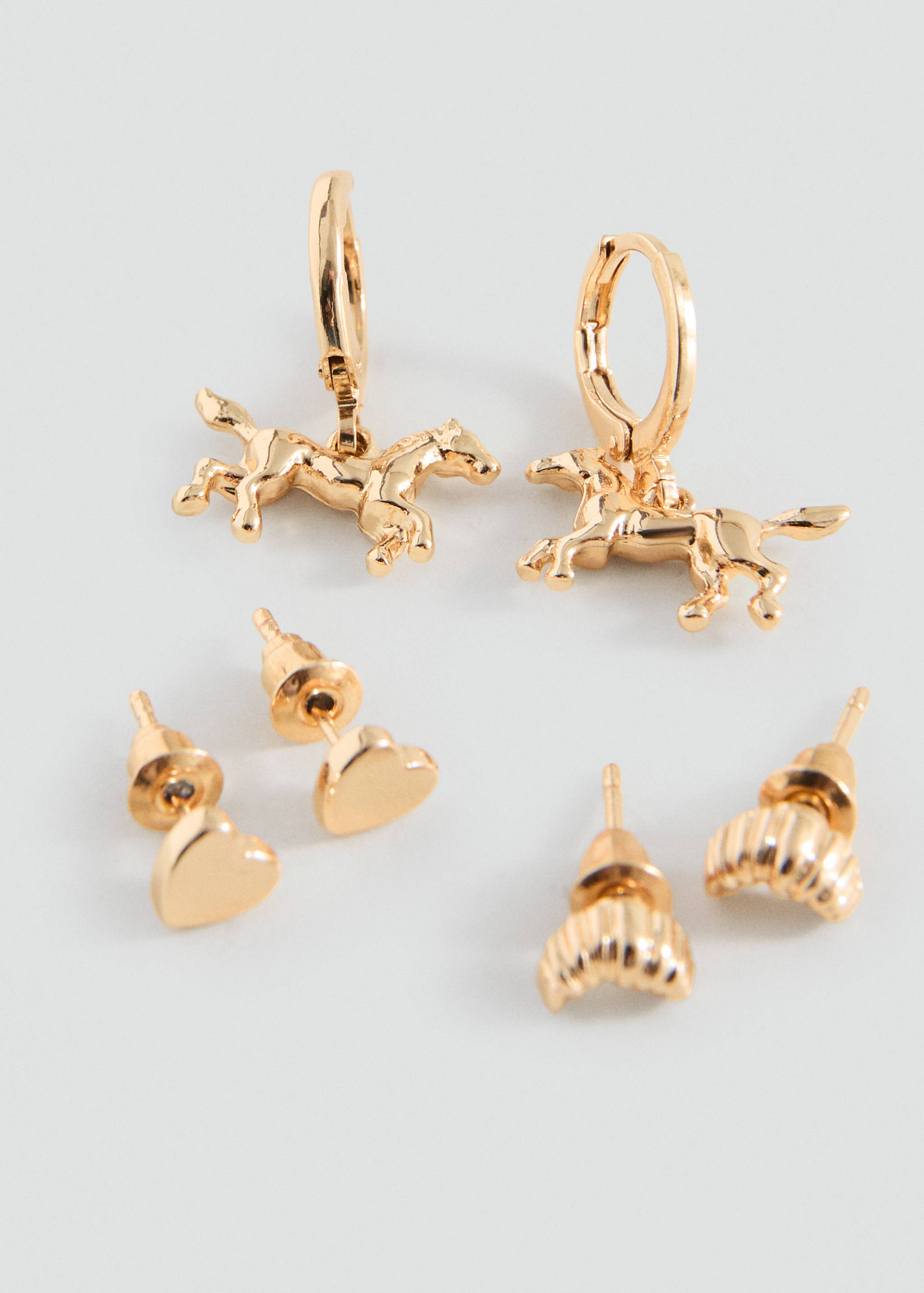 Pack of 3 combined earrings - Medium plane