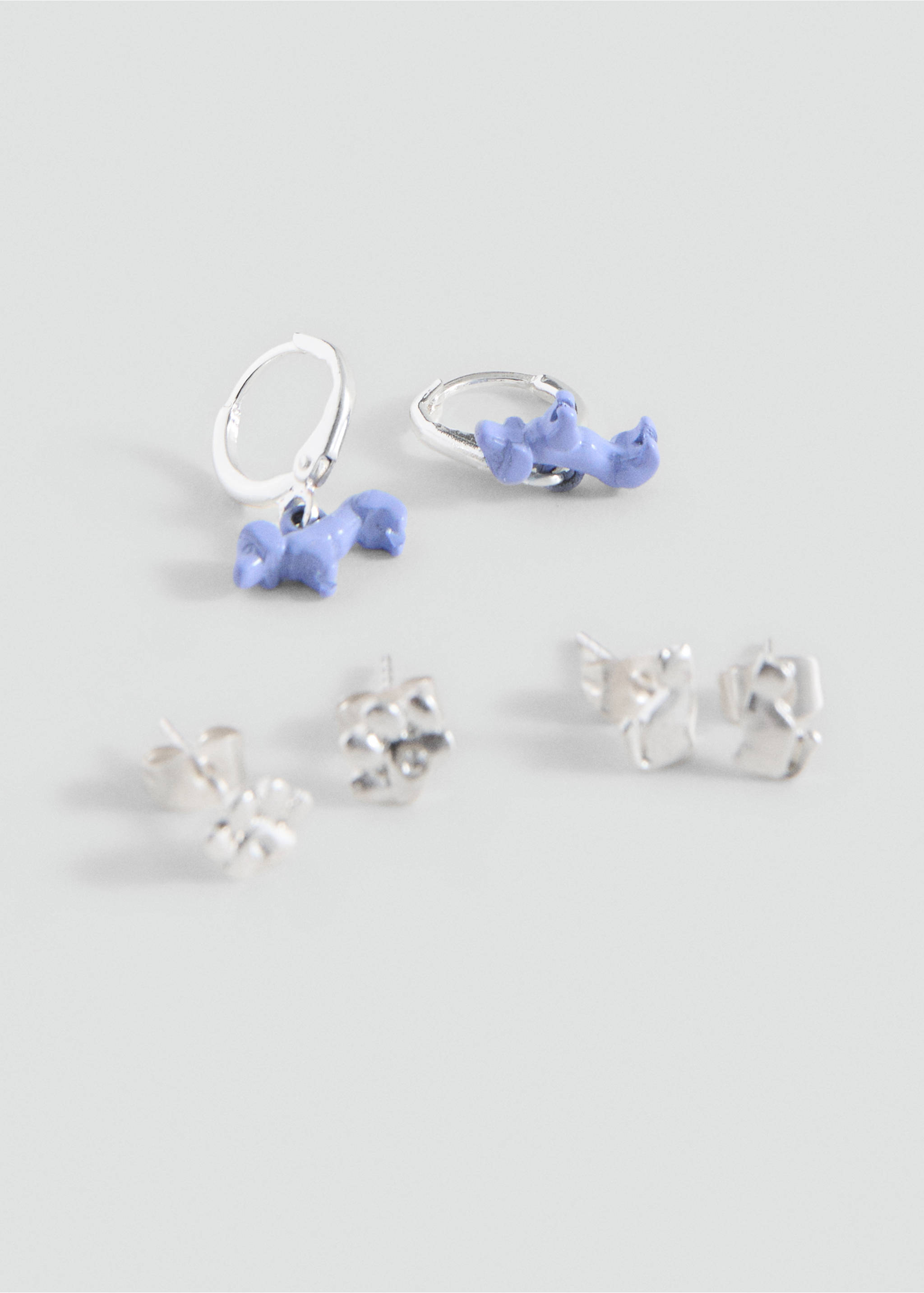 Pack of 3 combined earrings - Medium plane, Silver. Ref: 37073881-00.