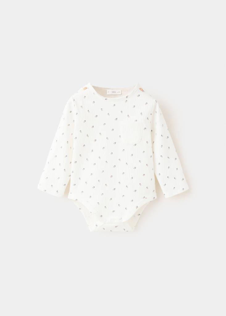 Leaf print bodysuit — Off White
