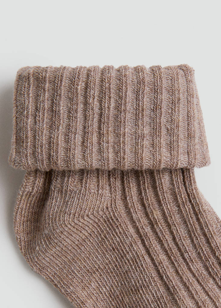 Ribbed socks pack — Sand