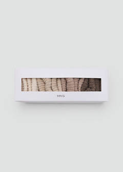 Ribbed socks pack — Sand 5