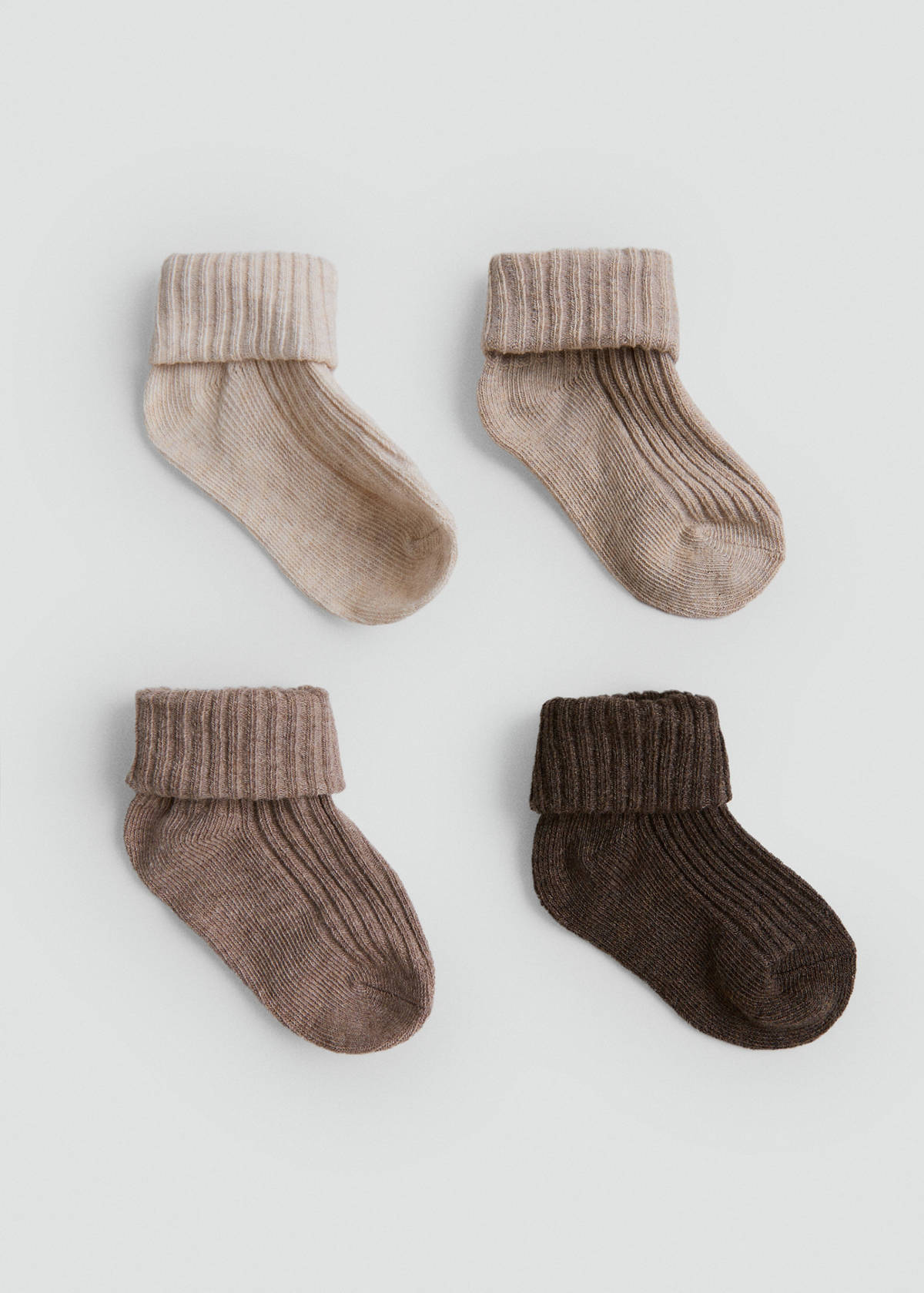 Ribbed socks pack — Sand