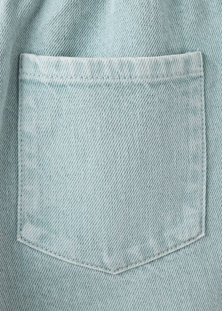Straight-fit trousers with elastic waist — Blue