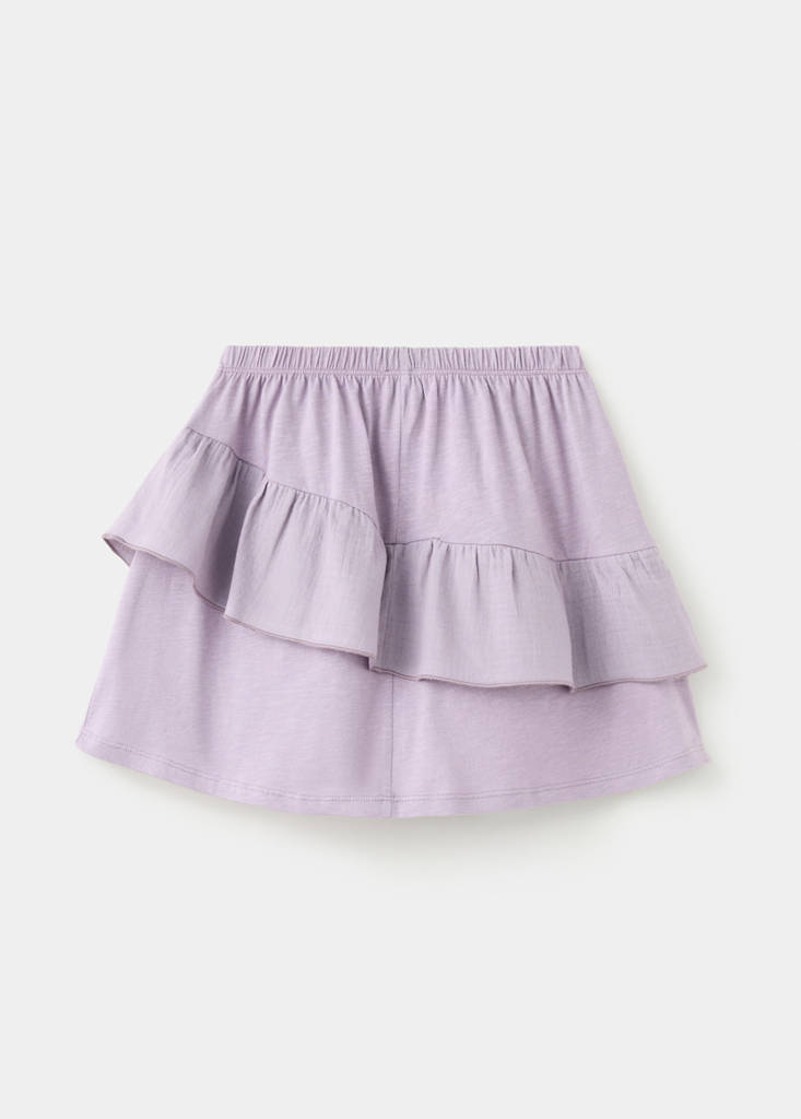 Ruffled cotton skirt — Lilac