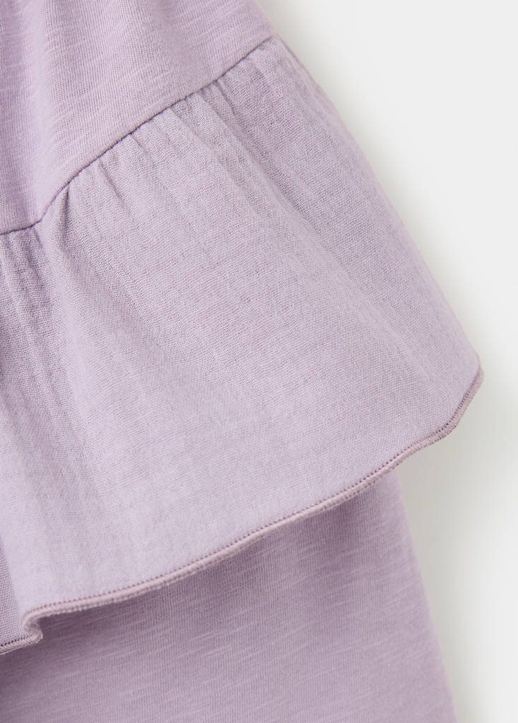 Ruffled cotton skirt — Lilac