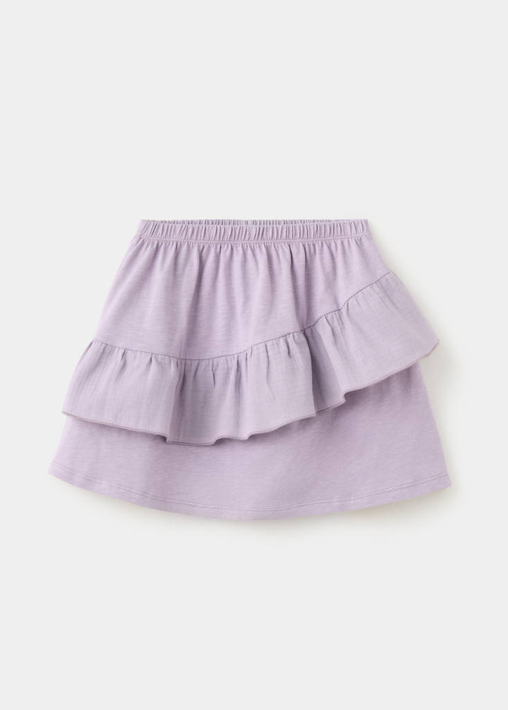 Mango Kids' Jupe Coton Texturée In Lilas