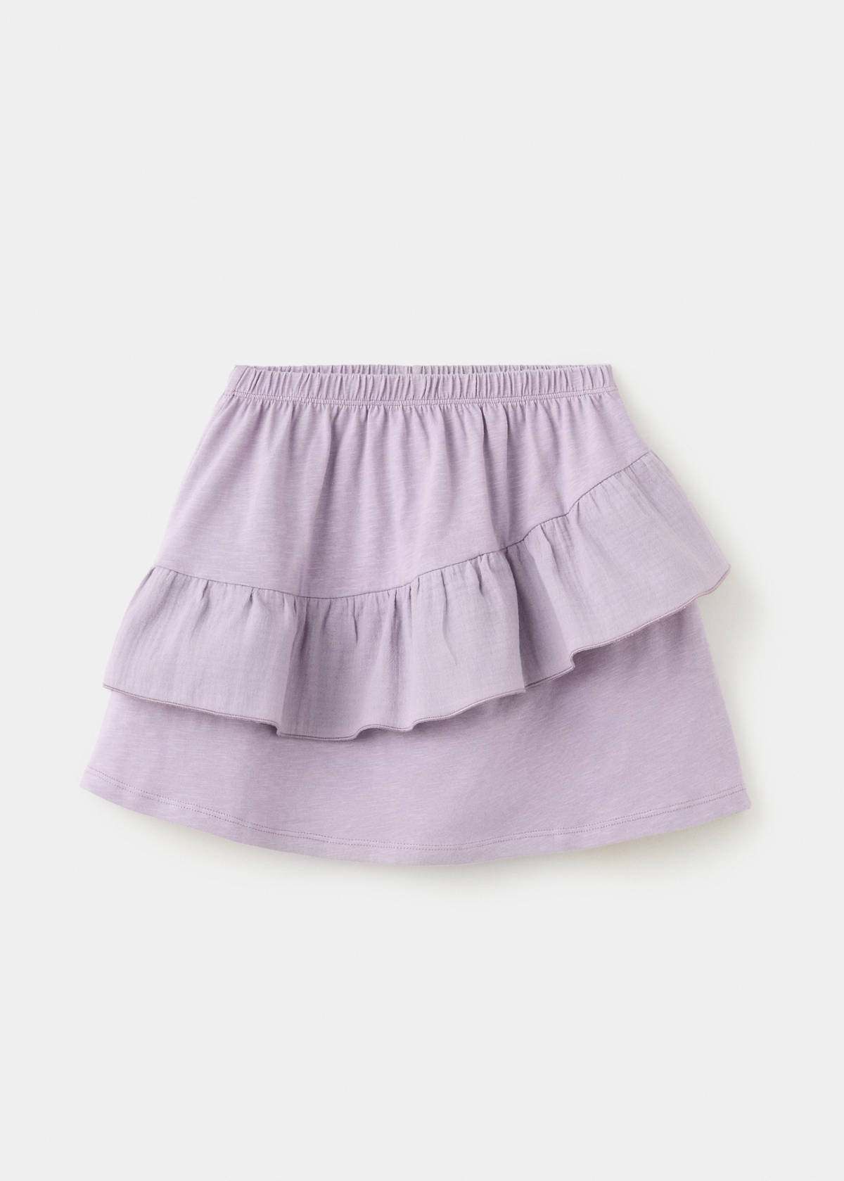 Ruffled cotton skirt — Lilac